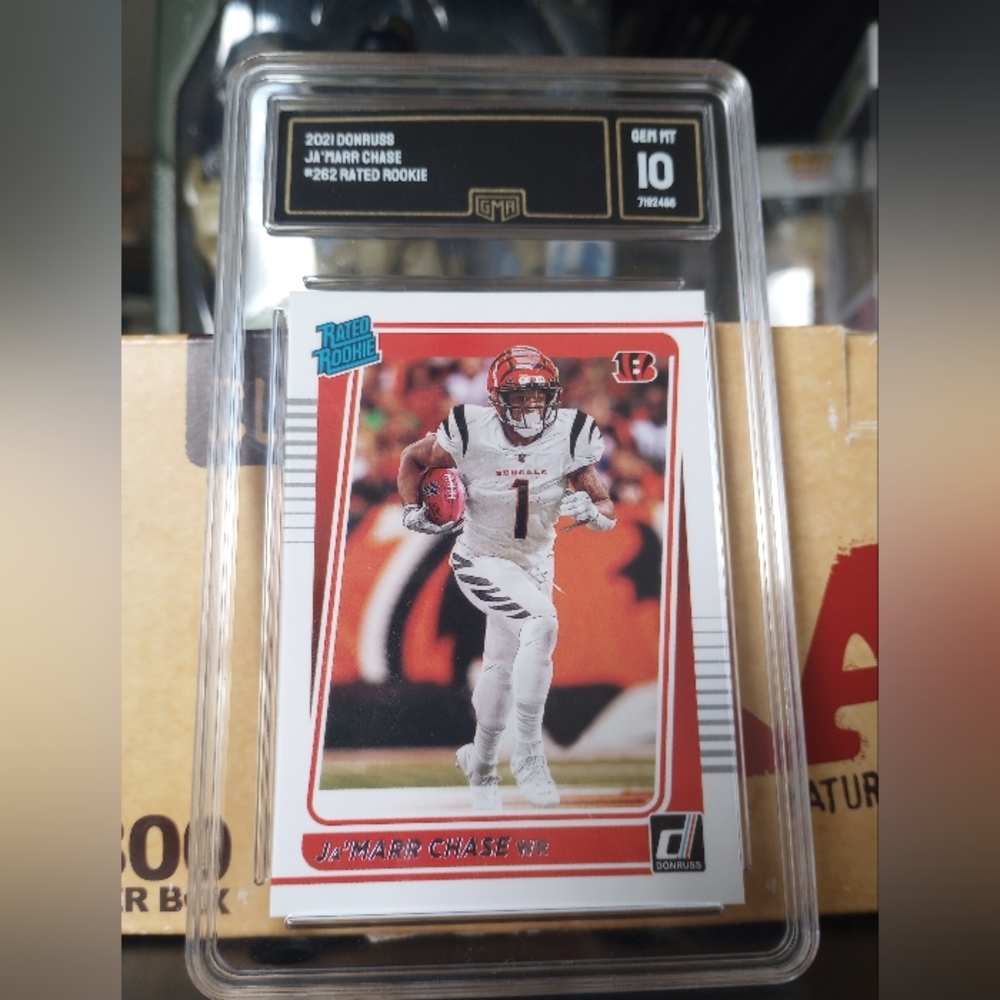 Ja'Marr Chase Donruss Rated Rookie GMA 10